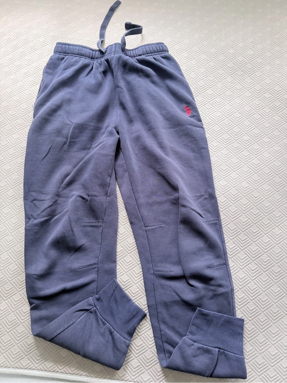 U.S. Polo Assn. Navy Kids Jogger Sweatpants with Red Logo